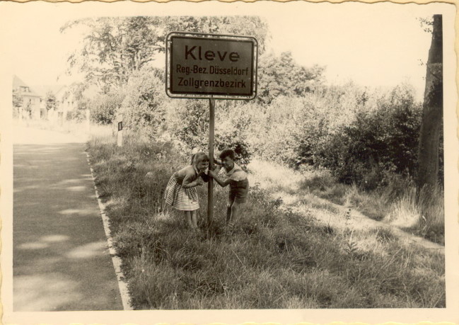 Ortseingang Kleve 1957