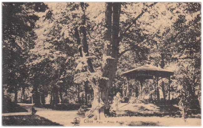 Der Moritzpark in Kleve vor 100 Jahren