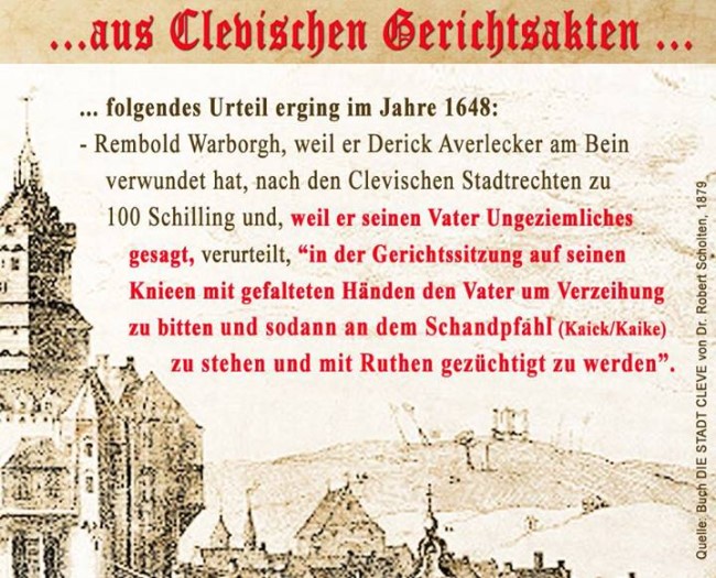Schreckliches aus Clevischen Gerichtsakten