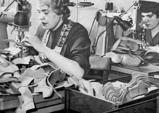 Die Stepperei der Schuhfabrik Fritz Pannier in Kleve