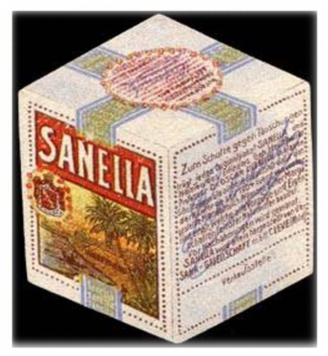 Nicht zu fälschen: Der Sanella-Würfel aus Kleve