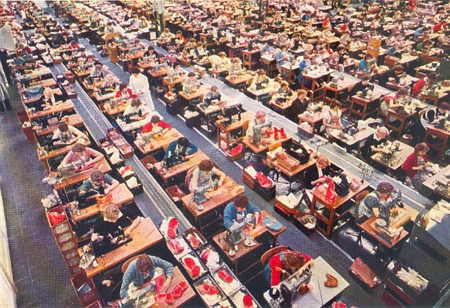 Die Stepperei der Schuhfabrik Gustav Hoffmann