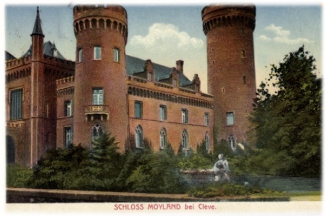 Het balkon van kasteel Moyland