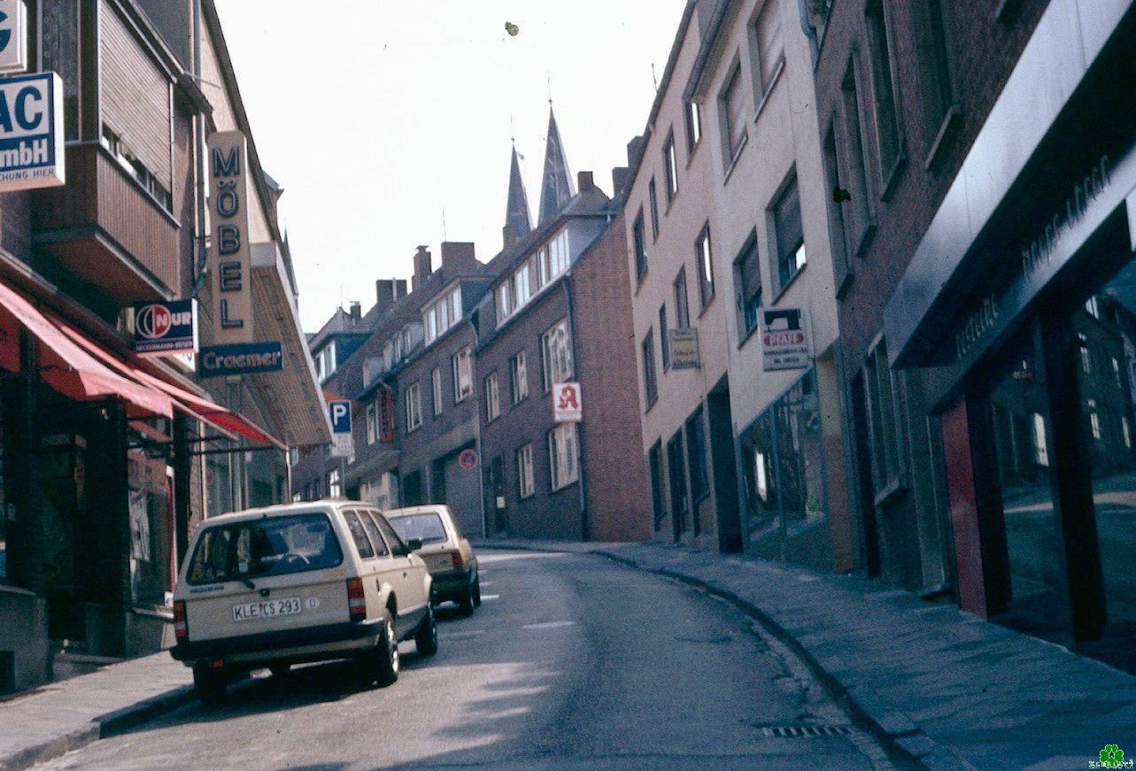 Geschäfte in der Kirchstraße von Kleve