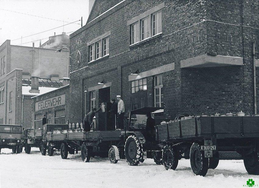 Milchanlieferung im Kellener Winter